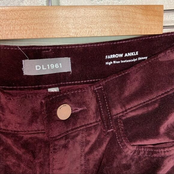 DL1961 Farrow Ankle Hi Rise Velvet Skinny Q20 - Picture 4 of 9